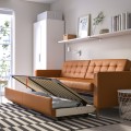 IKEA LANDSKRONA Розкладний диван 3-місний, Grann / Bomstad золотисто-коричневий / метал 69491265 | 694.912.65