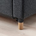IKEA LANDSKRONA Розкладний диван 3-місний, Gunnared темно-сірий / дерево 39491276 | 394.912.76