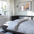 IKEA LANDSKRONA Розкладний диван 3-місний, Gunnared темно-сірий / дерево 39491276 | 394.912.76