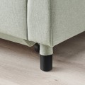 IKEA LANDSKRONA ЛАНДСКРУНА 3-місний диван-ліжко, Гуннаред світло-зелений/дерев'яний/чорний, 09578327 | 095.783.27