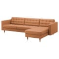 IKEA LANDSKRONA ЛАНДСКРУНА 4-місний диван, з шезлонгом / Grann / Bomstad золотисто-коричневий / метал 59270354 | 592.703.54