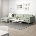 IKEA LANDSKRONA ЛАНДСКРУНА 4-місний диван, з шезлонгом / Gunnared світло-зелений / дерево 99270465 992.704.65