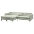 IKEA LANDSKRONA 4-місний диван з козеткою, Gunnared світло-зелений / дерево 79554304 | 795.543.04