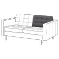 IKEA LANDSKRONA ЛАНДСКРУНА Подушка спинки 2-місного дивана, Gunnared / темно-сірий запчастина 80498029 804.980.29