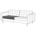 IKEA LANDSKRONA ЛАНДСКРУНА Подушка сидіння 3-місного дивану, Gunnared / темно-сірий запчастина 60499195 604.991.95