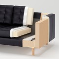 IKEA LANDSKRONA ЛАНДСКРУНА 3-місний диван, з шезлонгом / Grann / Bomstad чорний / метал 49031873 | 490.318.73