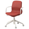 IKEA LÅNGFJÄLL ЛОНГФЬЄЛЛЬ Офісне крісло з підлокітниками, Gunnared червоно-помаранчевий / білий 99507726 | 995.077.26
