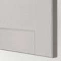 IKEA METOD МЕТОД Висока шафа для холодильника / морозильника / 3 дверцят, білий / Lerhyttan світло-сірий, 60x60x220 см 99460502 994.605.02