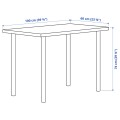 IKEA LINNMON ЛІННМОН / ADILS АДІЛС Стіл, білий / чорний, 100x60 см 09932177 | 099.321.77