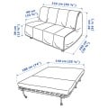 IKEA LYCKSELE MURBO ЛЮККСЕЛЕ МУРБУ 2-місний диван-ліжко, Knisa світло-сірий 09387040 093.870.40