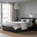 IKEA MALM МАЛЬМ Ліжко двоспальне з 4 шухлядами, чорно-коричневий / Lönset, 160x200 см 39019225 | 390.192.25