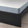 IKEA MALM Ліжко з матрацом, чорно-коричневий / Vesteröy твердий, 140x200 см 89544423 | 895.444.23