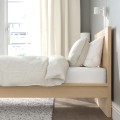 IKEA MALM МАЛЬМ Ліжко односпальне, високе, шпон дуба білений / Luröy, 90x200 см 19132289 | 191.322.89