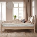 IKEA MALM Ліжко з матрацом, шпон дуба білений / Åbygda середньої твердості, 140x200 см 29544077 295.440.77