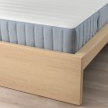 IKEA MALM Ліжко з матрацом, шпон дуба білений / Valevåg твердий, 160x200 см 19536841 195.368.41