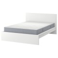 IKEA MALM Ліжко з матрацом, білий / Valevåg середньої твердості, 140x200 см 79544715 795.447.15