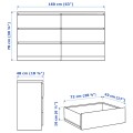 IKEA MALM МАЛЬМ Набір меблів для спальні 4 шт, шпон дуба білений, 140x200 см 59495155 594.951.55
