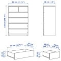 IKEA MALM МАЛЬМ Комод, 6 ящиків, білий, 80x123 см 60403602 | 604.036.02