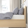 IKEA MALM МАЛЬМ Ліжко двоспальне з підйомним механізмом, шпон дуба білений, 180x200 см 70412682 | 704.126.82