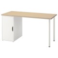 IKEA MÅLSKYTT МОЛСКЮТТ / ALEX АЛЕКС Письмовий стіл, береза / білий, 140x60 см 89521676 895.216.76
