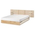 IKEA MANDAL Ліжко двоспальне, Узголів'я, береза / білий, 140х202 см 09094947 | 090.949.47