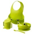 IKEA MATA МАТА Набір посуду, 4 шт., зелений 40084861 | 400.848.61