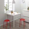 IKEA MELLTORP МЕЛЬТОРП / MARIUS МАРІУС Стіл і 2 табурети, білий / червоний, 75 см 89012759 | 890.127.59