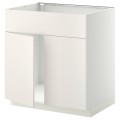 IKEA METOD МЕТОД Підлогова шафа під мийку, білий / Veddinge білий, 80x60 см 09454416 094.544.16
