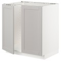 IKEA METOD МЕТОД Підлогова шафа для мийки, білий / Lerhyttan світло-сірий, 80x60 см 79460051 794.600.51
