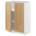 IKEA METOD Шафа з полицями / 2 дверей, білий / дуб Forsbacka, 60x37 см 99509099 995.090.99