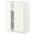 IKEA METOD МЕТОД Шафа з полицями / 2 дверей, білий / Vallstena білий, 60x37 см 39507135 395.071.35
