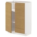 IKEA METOD підлогова шафа з полицями/2 дверцят, білий / Voxtorp імітація дуб, 60x37 см 89539049 895.390.49
