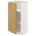 IKEA METOD підлогова шафа з полицями, білий / Voxtorp імітація дуб, 40x37 см 49538626 495.386.26