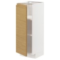IKEA METOD підлогова шафа з полицями, білий / Voxtorp імітація дуб, 30x37 см 09539307 095.393.07