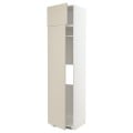 IKEA METOD МЕТОД Висока шафа для холодильника / морозильника, білий / Havstorp бежевий, 60x60x240 см 59458129 594.581.29