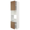 IKEA METOD Висока шафа для духовки / НВЧ, білий / Імітація коричневого горіха, 60x60x240 см 49519048 495.190.48