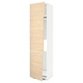 IKEA METOD МЕТОД Висока шафа для холодильника / морозильника / 3 дверцят, білий / Askersund візерунок світлий ясен, 60x60x240 см 29462811 294.628.11