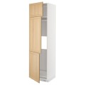 IKEA METOD Висока шафа для холодильника / морозильника / 3 дверцят, білий / дуб Forsbacka, 60x60x220 см 49509431 495.094.31