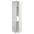 IKEA METOD Висока шафа для холодильника / морозильника / 3 дверцят, білий / Хавсторп світло-сірий, 60x60x240 см 19537987 195.379.87