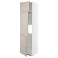 IKEA METOD МЕТОД Висока шафа для холодильника / морозильника / 3 дверцят, білий / Stensund бежевий, 60x60x220 см 89466255 894.662.55