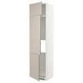 IKEA METOD МЕТОД Висока шафа для холодильника / морозильника / 3 дверцят, білий / Stensund бежевий, 60x60x240 см 99469833 994.698.33