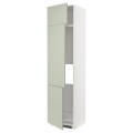 IKEA METOD МЕТОД Висока шафа для холодильника / морозильника / 3 дверцят, білий / Stensund світло-зелений, 60x60x240 см 69486184 694.861.84