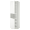IKEA METOD МЕТОД Вис шафа для НВЧ / 2 дверцят / полиці, білий / Ringhult білий, 60x60x220 см 79455484 | 794.554.84