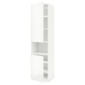 IKEA METOD МЕТОД Вис шафа для НВЧ / 2 дверцят / полиці, білий / Ringhult білий, 60x60x240 см 49455895 | 494.558.95