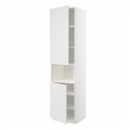IKEA METOD МЕТОД Вис шафа для НВЧ / 2 дверцят / полиці, білий / Stensund білий, 60x60x240 см 79469589 | 794.695.89