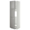 IKEA METOD МЕТОД Висока шафа для холодильника, білий / Bodbyn сірий, 60x60x200 см 89467349 894.673.49