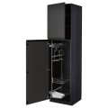 IKEA METOD МЕТОД Висока шафа з відділенням для аксесуарів для прибирання, чорний / Upplöv матовий антрацит, 60x60x220 см 79495512 | 794.955.12