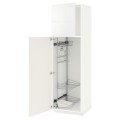 IKEA METOD МЕТОД Висока шафа з відділенням для аксесуарів для прибирання, білий / Ringhult білий, 60x60x200 см 79457379 | 794.573.79