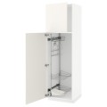 IKEA METOD МЕТОД Висока шафа з відділенням для аксесуарів для прибирання, білий / Veddinge білий, 60x60x200 см 79455016 | 794.550.16