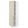 IKEA METOD МЕТОД Висока шафа з полицями / 2 дверцят, білий / Havstorp бежевий, 60x60x200 см 79465299 794.652.99